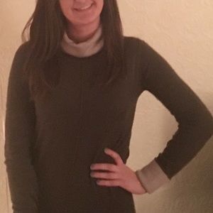 Olive Turtleneck Dress